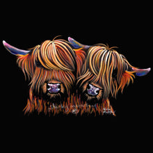 HiGHLaND CoW GReeTiNGS CaRD ‘ PaLS oN BLaCK ‘ Pack of 50 For Trade. Please Email.