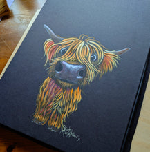 ORiGiNaL HiGHLaND CoW WaTeRCoLouR PaiNTiNG ' Bertie ‘ by SHiRLeY MacARTHuR