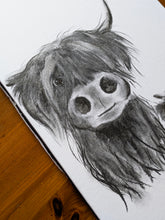 CHaRCoaL ORiGiNaLS!  HiGHLaND CoW PaiNTiNG - No 30