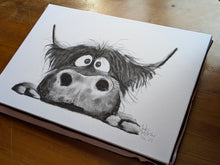 CHaRCoaL ORiGiNaLS!  HiGHLaND CoW PaiNTiNG - No 29