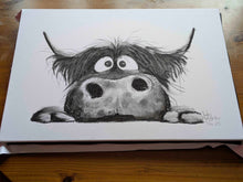 CHaRCoaL ORiGiNaLS!  HiGHLaND CoW PaiNTiNG - No 29