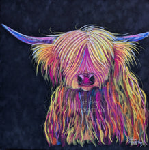 ORiGiNaL HiGHLaND CoW Pastel PaiNTiNG ' Chief ‘ by SHiRLeY MacARTHuR