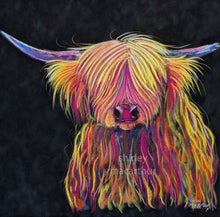 ORiGiNaL HiGHLaND CoW Pastel PaiNTiNG ' Chief ‘ by SHiRLeY MacARTHuR