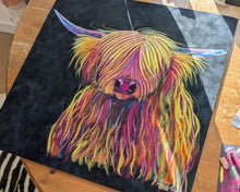 ORiGiNaL HiGHLaND CoW Pastel PaiNTiNG ' Chief ‘ by SHiRLeY MacARTHuR