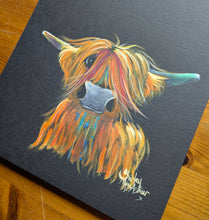 ORiGiNaL HiGHLaND CoW WaTeRCoLouR PaiNTiNG ' Freedom! ‘ by SHiRLeY MacARTHuR