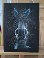 Original Black Friesian Horse Watercolour Painting ' Friesian Friend  ‘ by SHiRLeY MacARTHuR