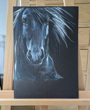 Original Black Friesian Horse Watercolour Painting ' Friesian Drerams  ‘ by SHiRLeY MacARTHuR