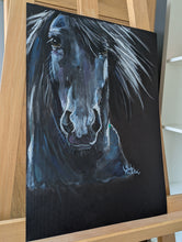 Original Black Friesian Horse Watercolour Painting ' Friesian Drerams  ‘ by SHiRLeY MacARTHuR