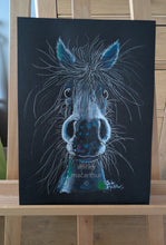Original Black Friesian Horse Watercolour Painting ' Friesian Friend  ‘ by SHiRLeY MacARTHuR