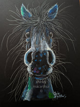 Original Black Friesian Horse Watercolour Painting ' Friesian Friend  ‘ by SHiRLeY MacARTHuR