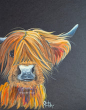 ORiGiNaL HiGHLaND CoW WaTeRCoLouR PaiNTiNG ' Henry W ‘ by SHiRLeY MacARTHuR