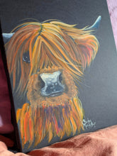 ORiGiNaL HiGHLaND CoW WaTeRCoLouR PaiNTiNG ' Henry W ‘ by SHiRLeY MacARTHuR