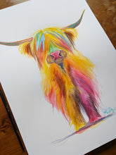 Original Highland Cow Watercolour Painting ' HoLLY  ‘ by SHiRLeY MacARTHuR