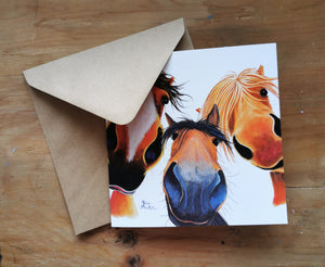 HaPPY HoRSe GReeTiNGS CaRD ‘ WHo LeFT THe GaTe OPeN 2 ? ‘