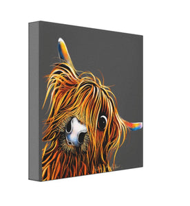 ‘ A Weee Cooo on GReY SQuaRe’ ‘ FRoM £7.99 Highland Cow Print by Shirley MacArthur