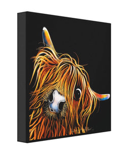 Copy of ‘ A Weee Cooo on BLaCK SQuaRe’ ‘ FRoM £7.99 Highland Cow Print by Shirley MacArthur