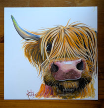 ORiGiNaL HiGHLaND CoW PaiNTiNG ' Willie ‘ by SHiRLeY MacARTHuR