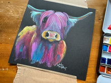 ORiGiNaL HiGHLaND CoW WaTeRCoLouR PaiNTiNG ' Matilda ‘ by SHiRLeY MacARTHuR