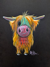 ORiGiNaL HiGHLaND CoW WaTeRCoLouR PaiNTiNG ' Morrice ‘ by SHiRLeY MacARTHuR