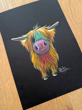 ORiGiNaL HiGHLaND CoW WaTeRCoLouR PaiNTiNG ' Morrice ‘ by SHiRLeY MacARTHuR