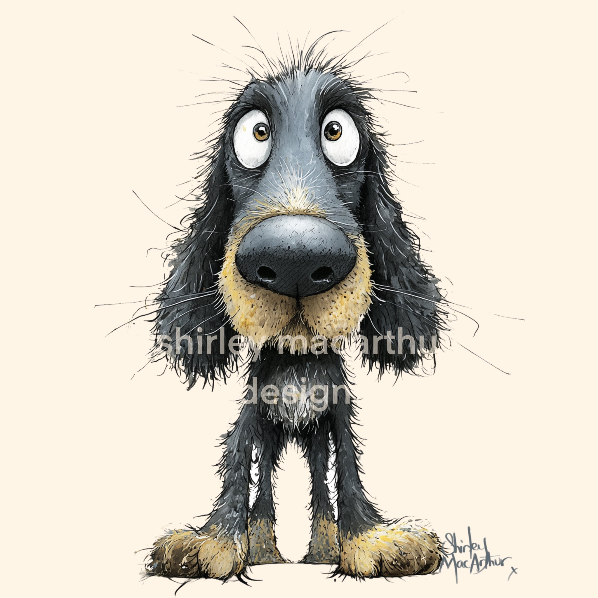 Mr Spangles the Cocker Spaniel ’NoSeY DoG PRiNTS and DeSiGNS BY SHiRLeY ...