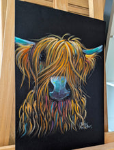 Original Highland Cow Watercolour Painting ' Titan  ‘ by SHiRLeY MacARTHuR