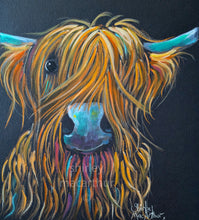 Original Highland Cow Watercolour Painting ' Titan  ‘ by SHiRLeY MacARTHuR
