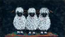 ORiGiNaL Blacknose Valais Sheep ' One, Two, Three Valais ‘ by SHiRLeY MacARTHuR