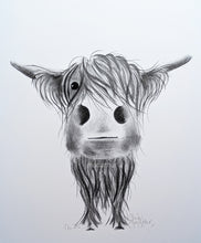 CHaRCoaL ORiGiNaLS!  HiGHLaND CoW PaiNTiNG - No 25