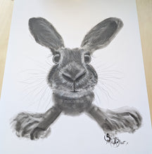 ORiGiNaL HaPPY HaRe PaSTeL PaiNTiNG ' ReaDy SeT Go! ‘ by SHiRLeY MacARTHuR