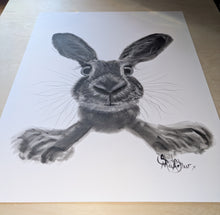 ORiGiNaL HaPPY HaRe PaSTeL PaiNTiNG ' ReaDy SeT Go! ‘ by SHiRLeY MacARTHuR
