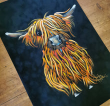 ORiGiNaL HiGHLaND CoW PaSTeL PaiNTiNG ' RoDDY ‘