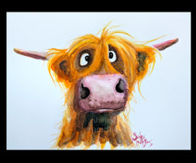 ORiGiNaL HiGHLaND CoW PaiNTiNG ' Rough and Ready ‘ by SHiRLeY MacARTHuR