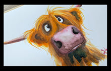 ORiGiNaL HiGHLaND CoW PaiNTiNG ' Rough and Ready ‘ by SHiRLeY MacARTHuR
