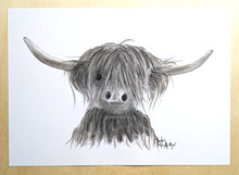 CHaRCoaL ORiGiNaLS!  HiGHLaND CoW PaiNTiNG - No 28