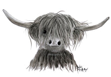 CHaRCoaL ORiGiNaLS!  HiGHLaND CoW PaiNTiNG - No 28