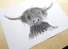 CHaRCoaL ORiGiNaLS!  HiGHLaND CoW PaiNTiNG - No 28