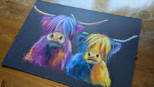 ORiGiNaL HiGHLaND CoW Pastel PaiNTiNG ' Tartan and Scottish ‘ by SHiRLeY MacARTHuR