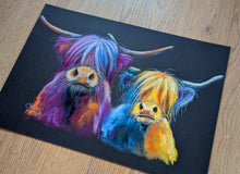 ORiGiNaL HiGHLaND CoW Pastel PaiNTiNG ' Tartan and Scottish ‘ by SHiRLeY MacARTHuR