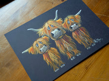 ORiGiNaL HiGHLaND CoW WaTeRCoLouR PaiNTiNG ' The Highlands ‘ by SHiRLeY MacARTHuR