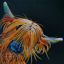 ORiGiNaL HiGHLaND CoW PaiNTiNG ' THe RuFF YiN ‘ by SHiRLeY MacARTHuR