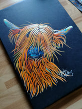 ORiGiNaL HiGHLaND CoW PaiNTiNG ' THe RuFF YiN ‘ by SHiRLeY MacARTHuR