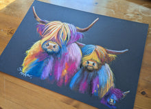 Original Highland Cow Pastel Painting – The Tartan Coos