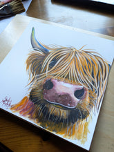 ORiGiNaL HiGHLaND CoW PaiNTiNG ' Willie ‘ by SHiRLeY MacARTHuR
