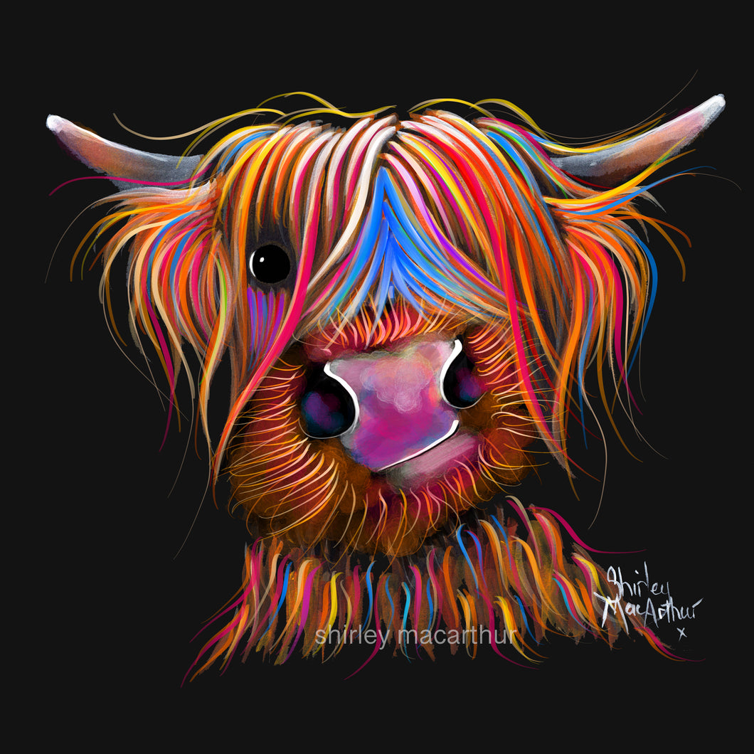 Highland Cow Wall Art 'Bruce' By Shirley MacArthur