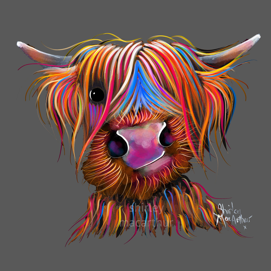 Highland Cow Wall Art 'Bruce' By Shirley MacArthur