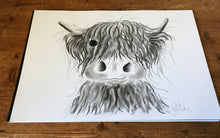 CHaRCoaL ORiGiNaLS! HiGHLaND CoW PaiNTiNGS - No 6