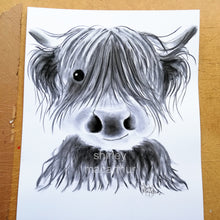 CHaRCoaL ORiGiNaLS! HiGHLaND CoW PaiNTiNGS - No 1