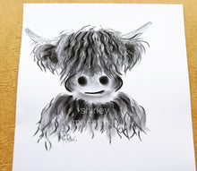 CHaRCoaL ORiGiNaLS! HiGHLaND CoW PaiNTiNGS - No 2