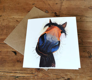 Greetings Card Happy Horses ‘DaVe’ Shirley MacArthur Birthday Card for Gift, Christmas, Anniversary, Valentines, Horse, Mum, Funny Horse